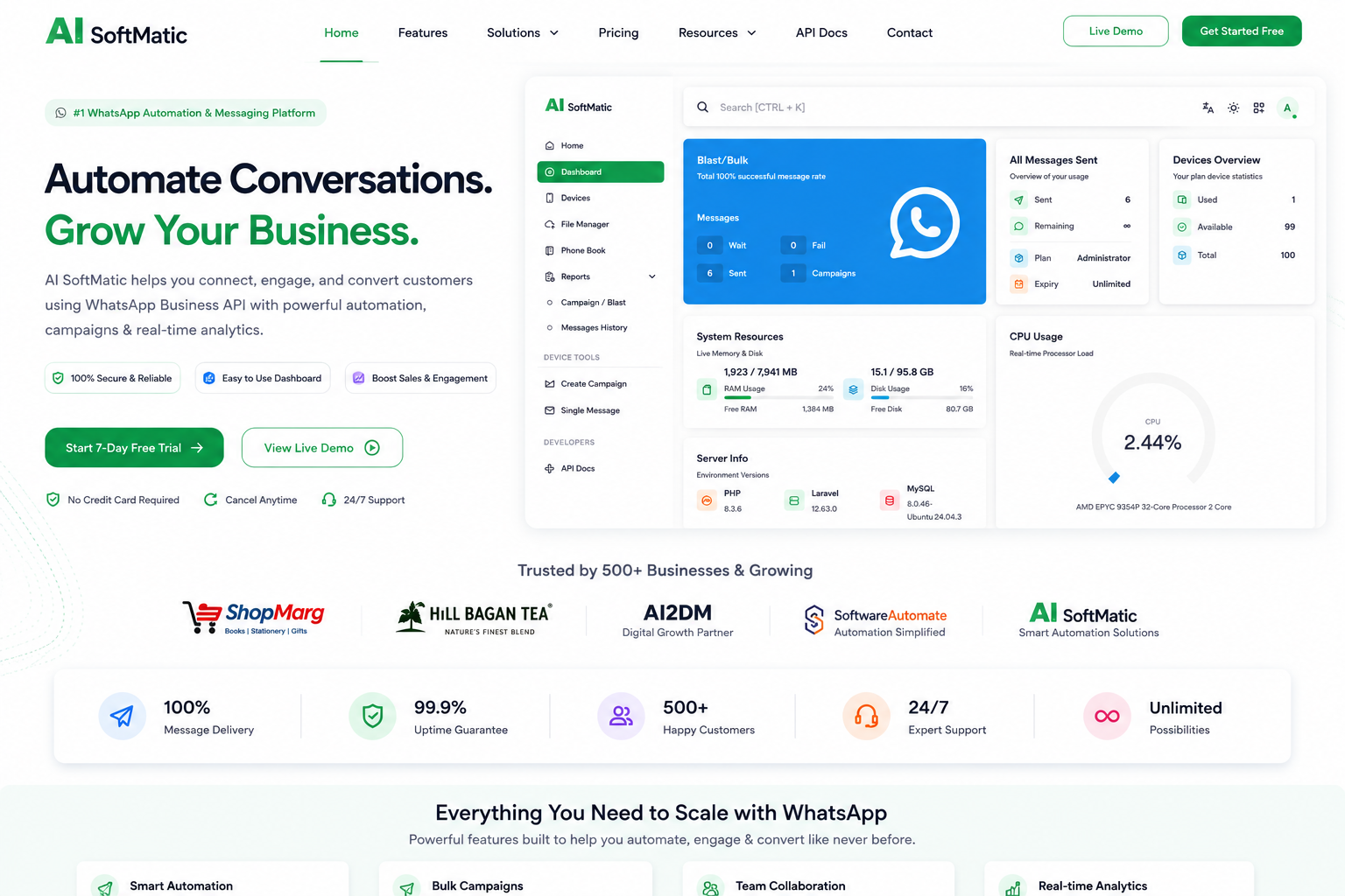 hero dashboard